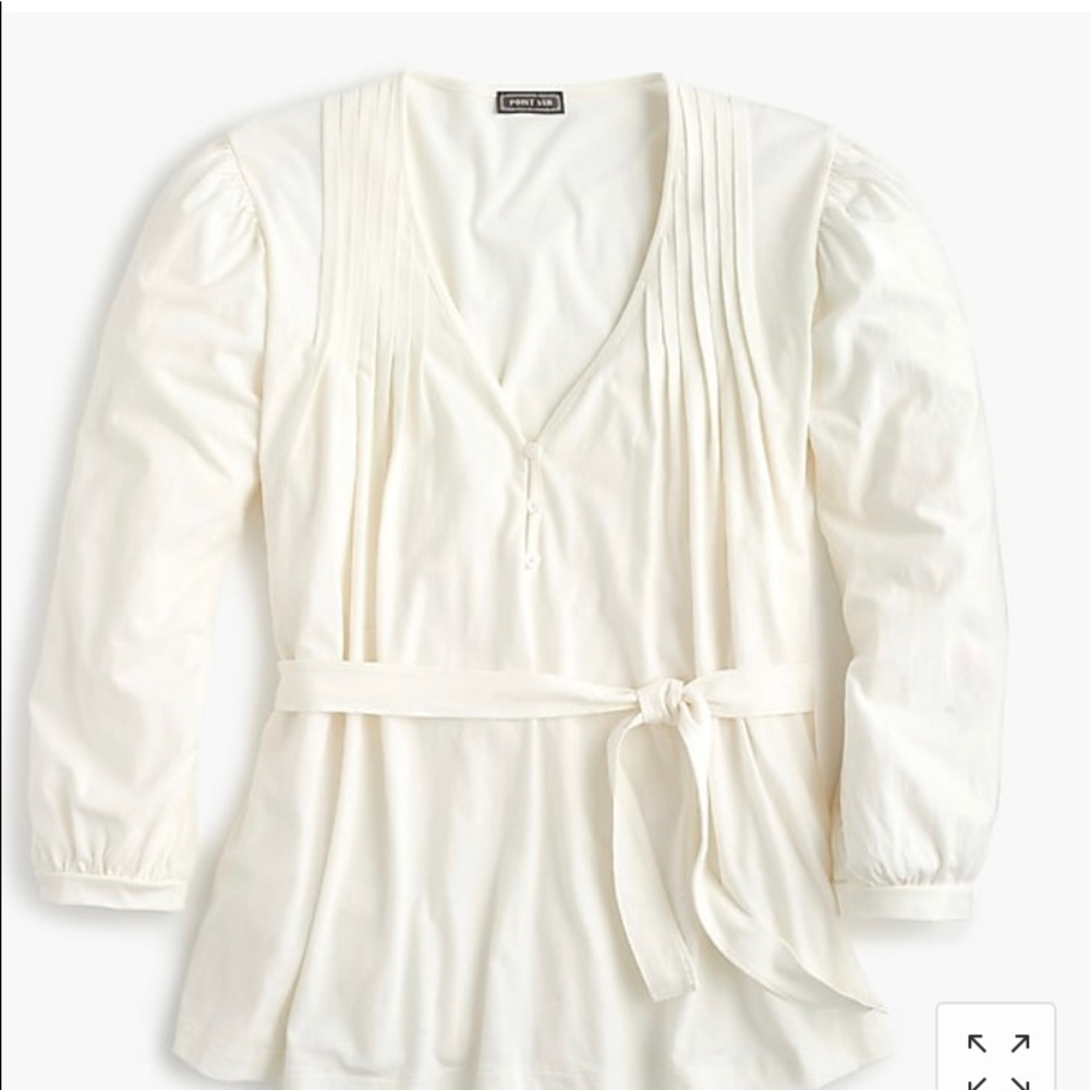NWT Point Sur pleated tie-waist top